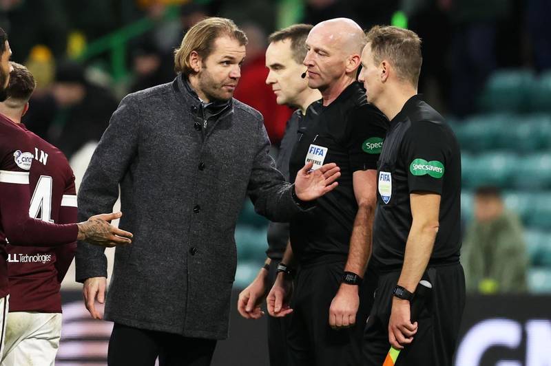 Robbie Neilson rages at referee Bobby Madden and assistant for Kyogo ‘offside’ goal and Jota injury halt