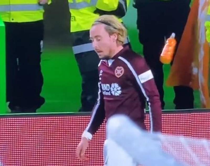 Celtic v Hearts: Man arrested after Hearts player hit with a bottle during match at Celtic Park