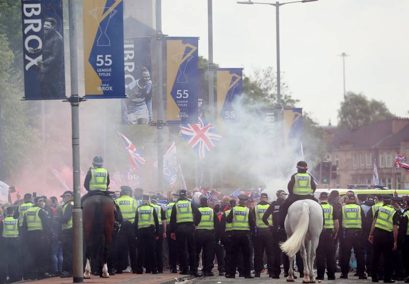 The declining Scotsman pitches to the Ibrox mob with Celtic in fear