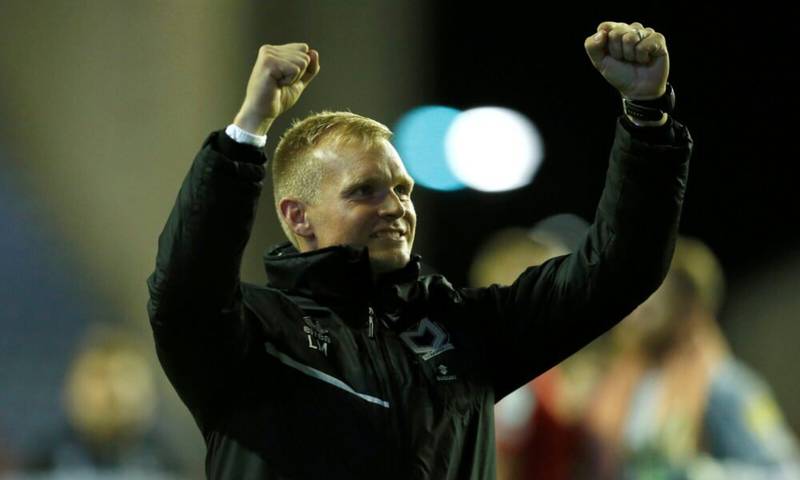 MK Dons boss Liam Manning reacts to Celtic development