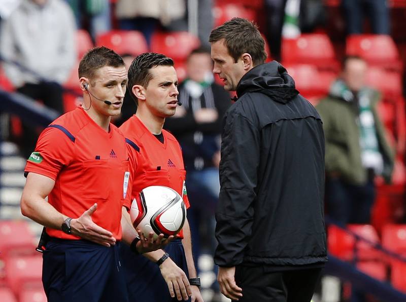 You don’t know what you’re doing- blundering ref McLean issues two yellow cards but no red to Raith’s Sean Mackie