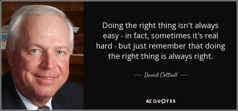 Celtic Diary Tuesday March 1: Do The Right Thing