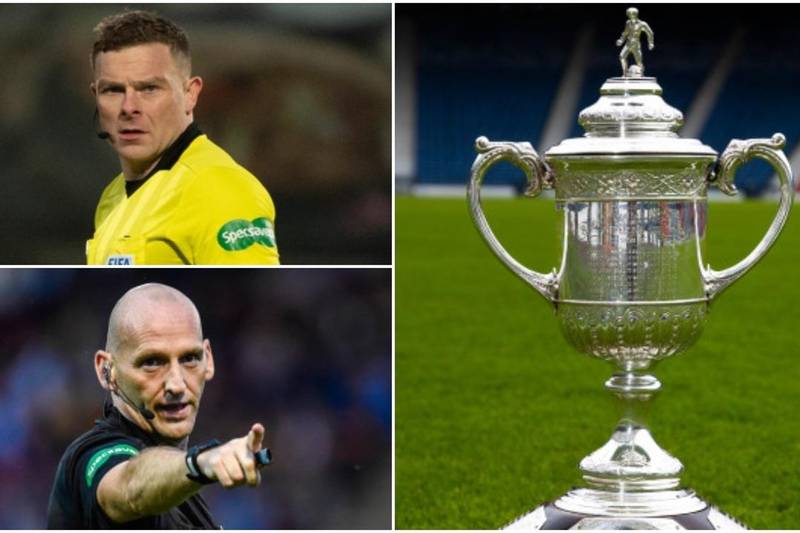 Referees named for Celtic v Rangers and Hearts v Hibs Scottish Cup semi-finals