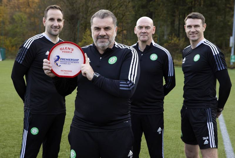 Ange Postecoglou gives credit to Celtic backroom team after being nominated for top manager award