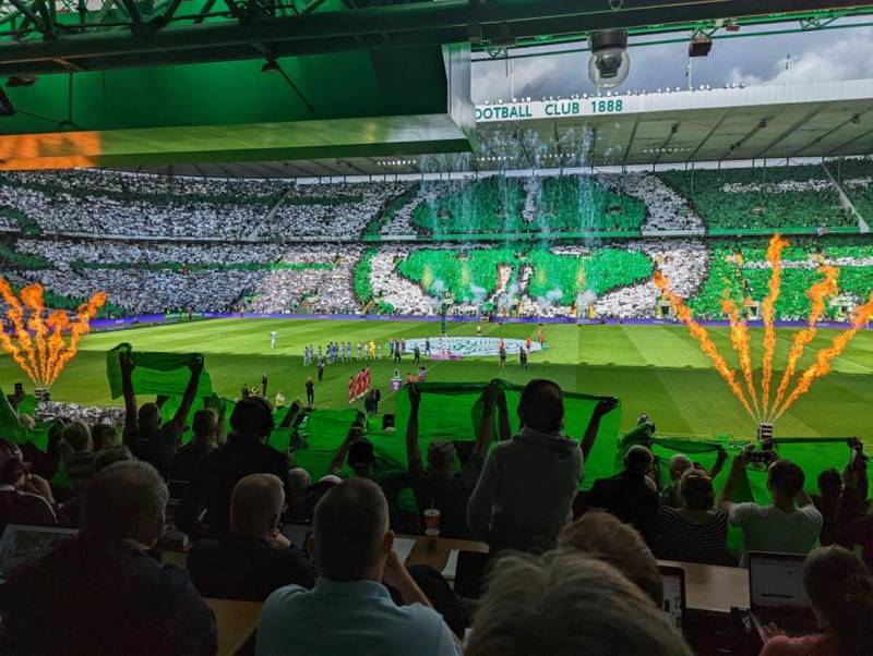 Celtic fans celebrate flag day with stunning 360° tifo display vs Aberdeen