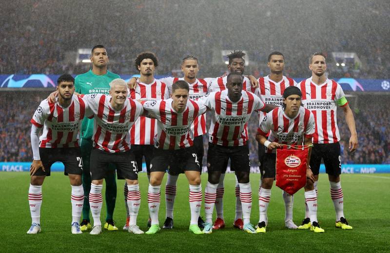 Fly the Flag- PSV Eindhoven fans celebrate full-time at Ibrox