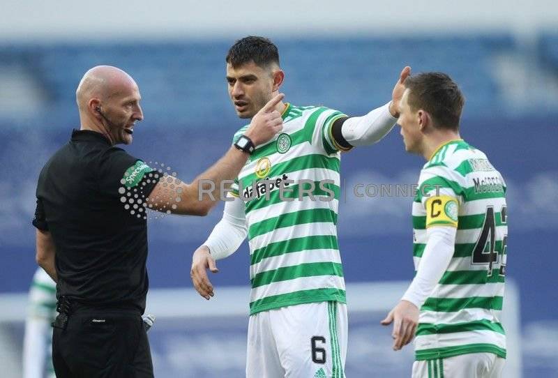 Spot The Difference- Compare Bobby Madden on Nir Bitton with Don Robertson and James Sands at Ibrox