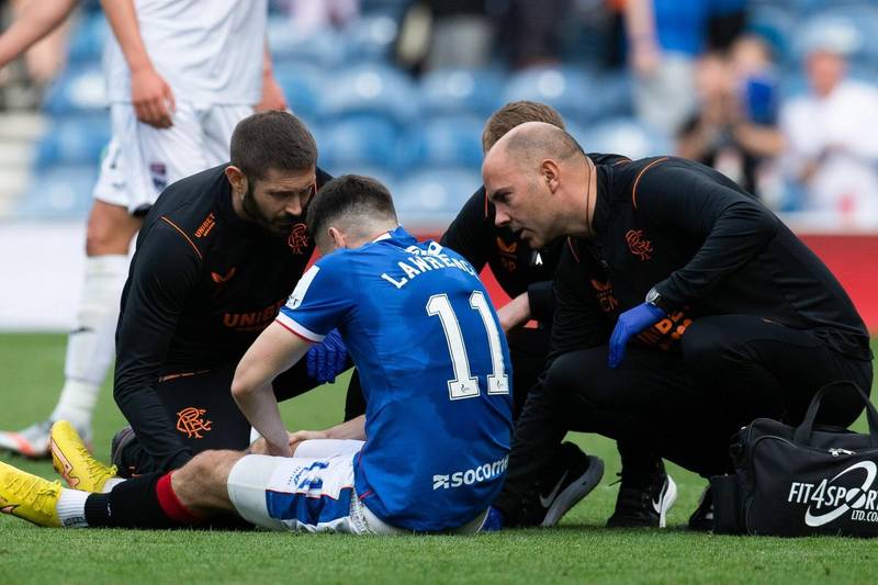 ‘Never a good feeling’: Tom Lawrence to miss multiple Rangers matches as Alfredo Morelos returns to face Celtic