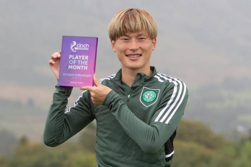 Celtic star Kyogo named Premiership Player of the Month for August