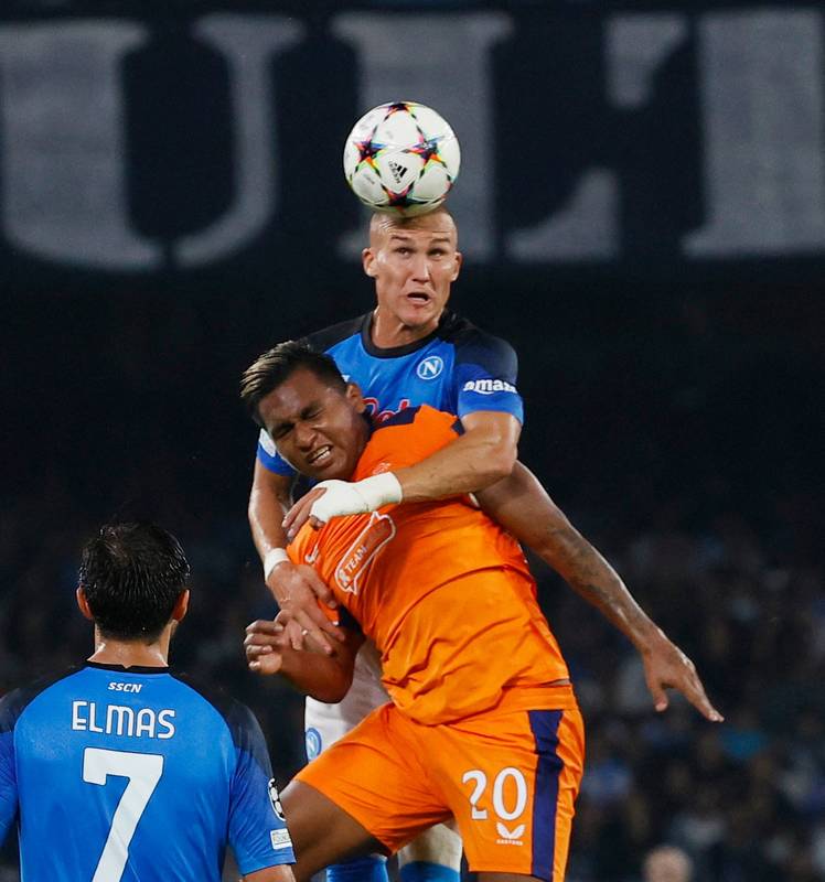 Watch Alfredo Morelos’ incredible sitter against Napoli