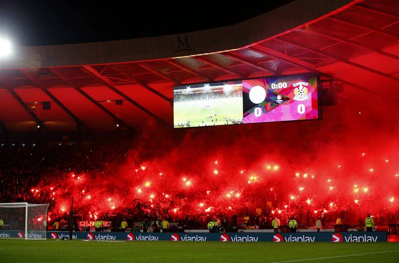 Celtic fans light up Hampden with stunning display