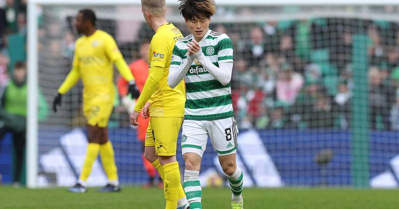 Kyogo Furuhashi reaches milestone as Celtic brush past Greenock Morton