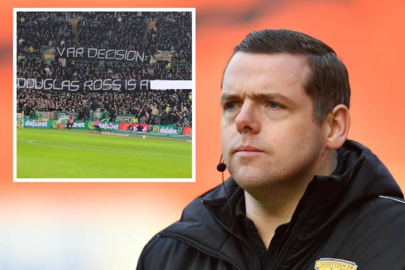 Douglas Ross responds to Celtic fan banner blast