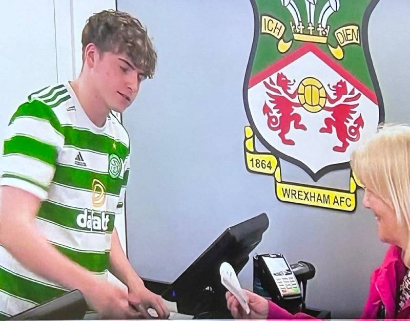 Celtic Shirt Spotted in Wrexham Club Shop