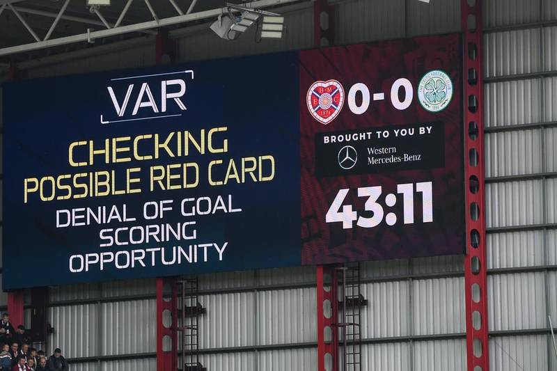 ‘Obvious it is going to be a red’ – Hearts v Celtic decision backed by referee duo who claim VAR was correct