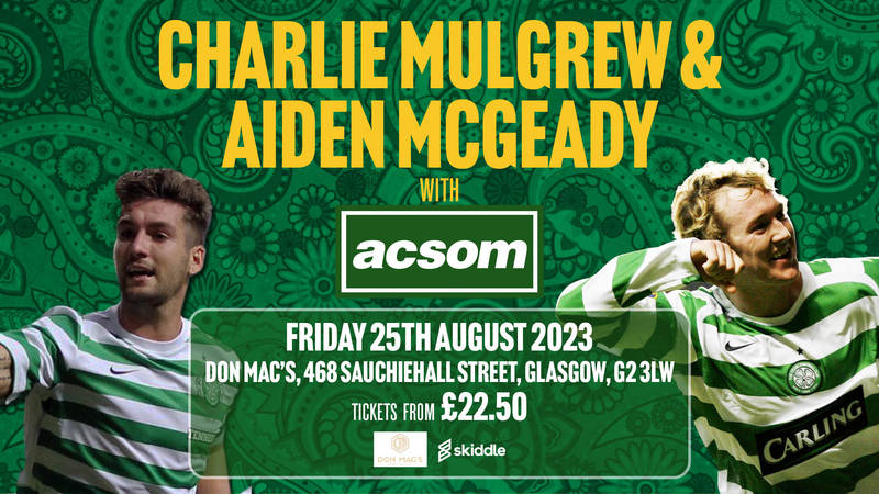 Join Charlie Mulgrew & Aiden McGeady with A Celtic State of Mind and be in with a chance of winning a signed Celtic jersey