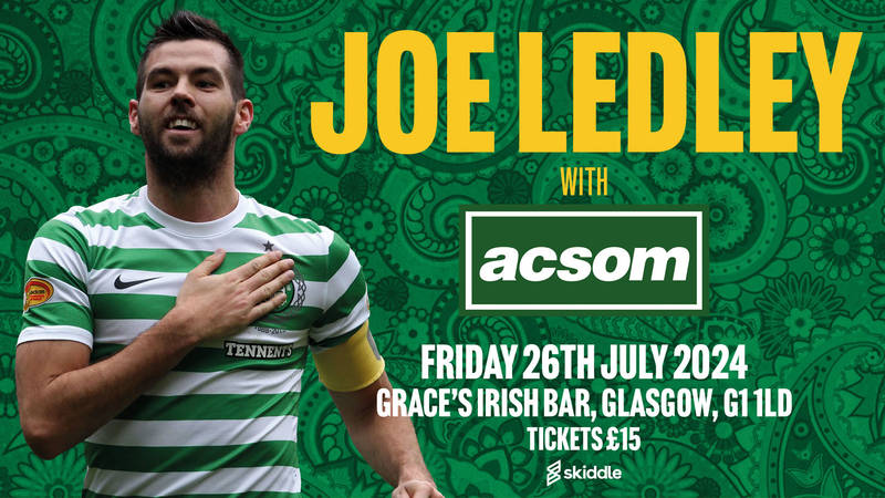 Join Joe Ledley with A Celtic State of Mind at Grace’s on 26 July