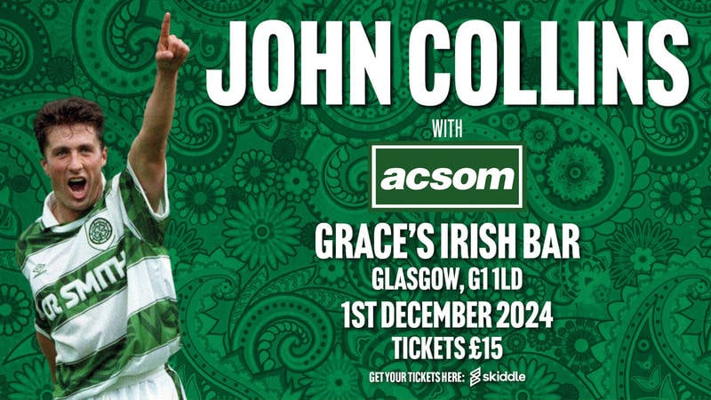 Join JOHN COLLINS with A Celtic State of Mind and be in with a chance of winning a signed 1994 Adidas Predator football boot